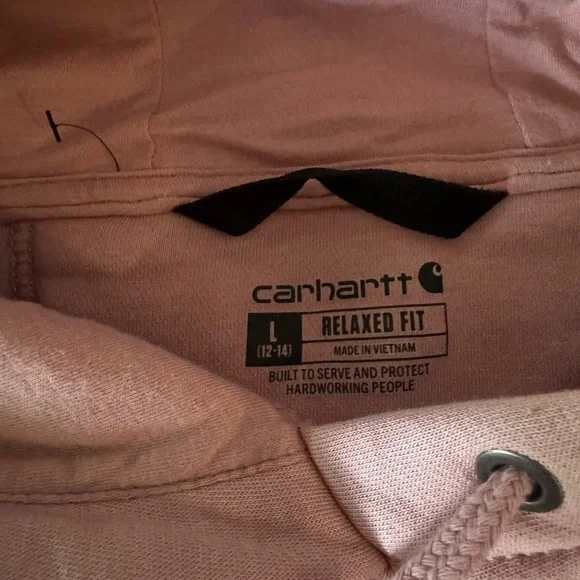 Carhartt Light Pink Hoodie with Logo - Picture 4 of 5